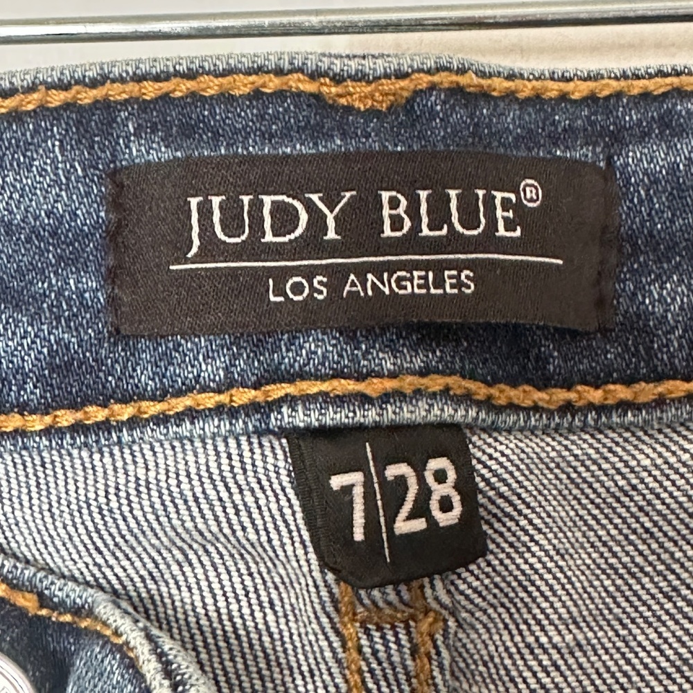 Judy Blue Boot Cut Distressed Women's Jeans Size Juniors 7/28 Medium - Picture 3 of 8